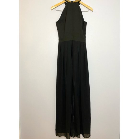 PASSION FUSION Black Maxi Dress Gold Trim - Picture 3 of 12